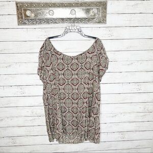 Torrid Boho Casual Zipper Blouse Size 4X